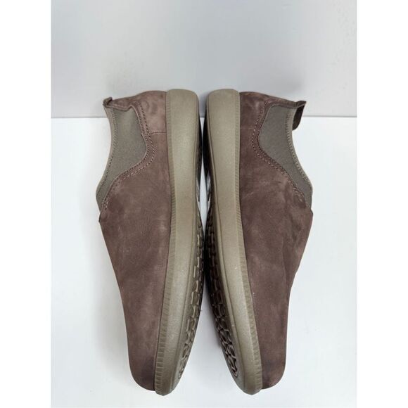 Munro Slip On Sneaker Size 10 Brown Leather Cushioned Slip On Shoes - Picture 8 of 11